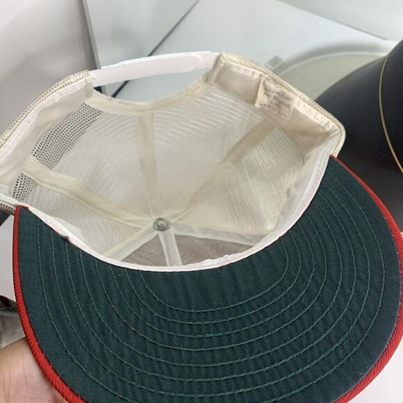 Vtg NW Trucker Hat L/XL Red Trucker Mesh Back Cap Embroidered Made USA READ - Picture 6 of 7